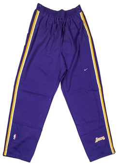1998-99 Dennis Rodman Game Worn Los Angeles Lakers Road Warm-Up Pants